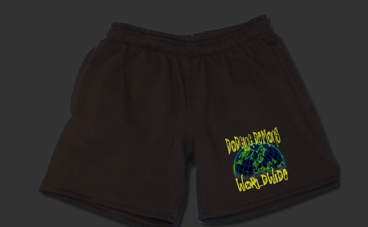 Cut and Sew Shorts-Black Worldwide